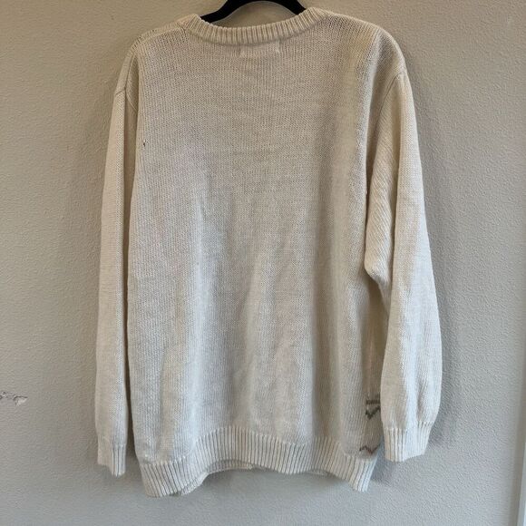 Vintage Alfred Dunner Cardigan Sweater XL Floral Embroidered Cottagecore V Neck - Picture 6 of 7